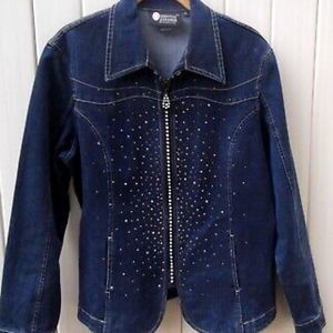 Christine AlexanderSwarovski Crystal Jeans Jacket